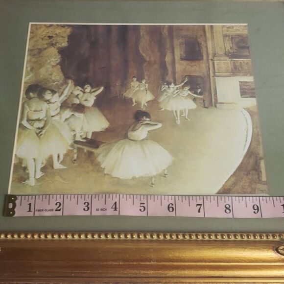 The Ballet Rehearsal Onstage Golden Frame Print by Edgar Degas - Picture 4 of 16